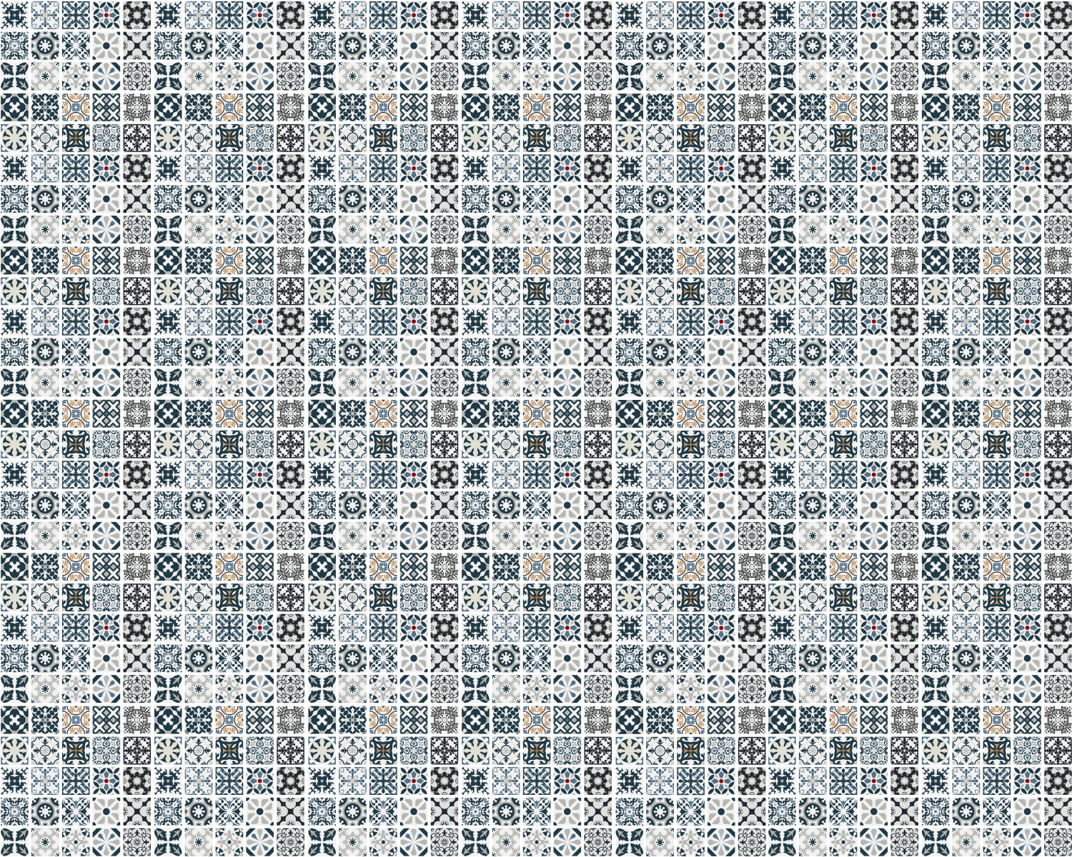 Toilettenrückwand Patchwork