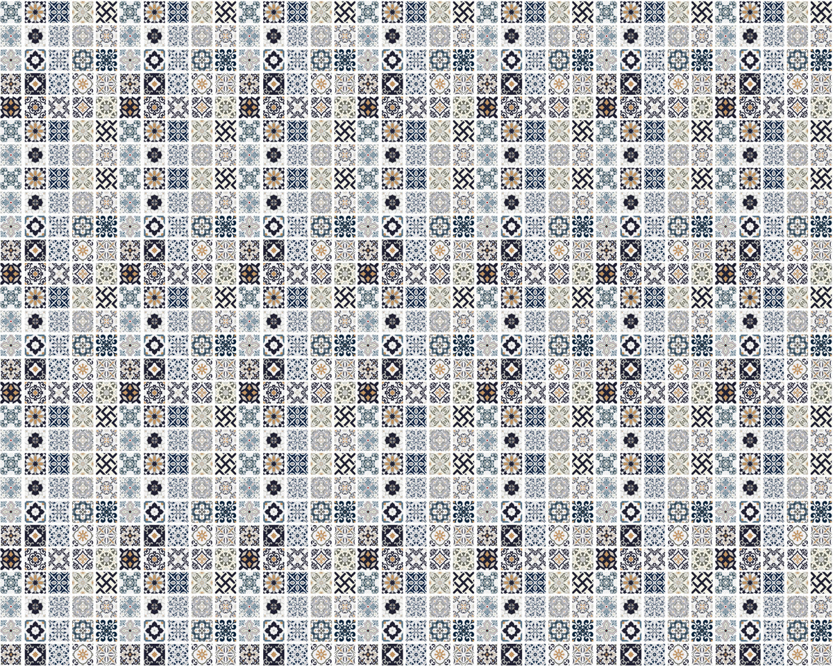 Toilettenrückwand Patchwork