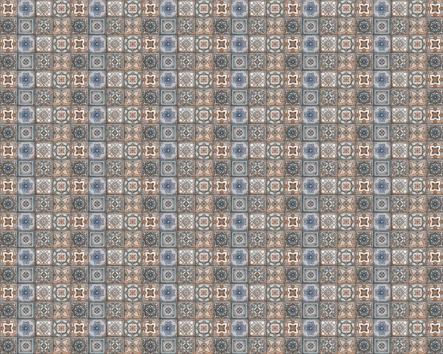 Toilettenrückwand Patchwork
