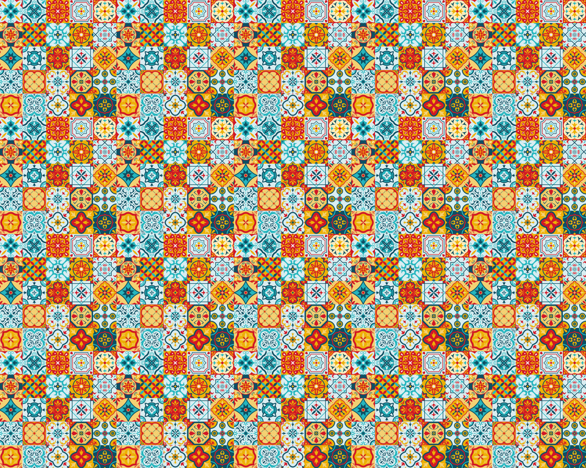Toilettenrückwand Patchwork