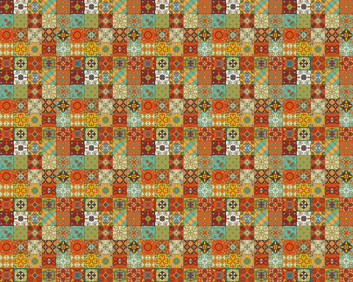 Toilettenrückwand Patchwork