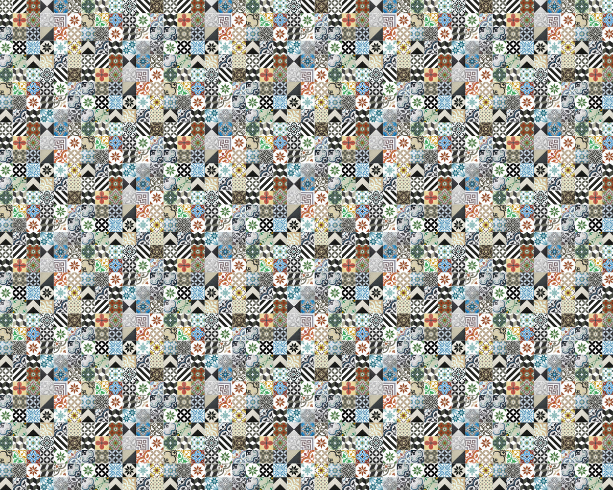 Toilettenrückwand Patchwork
