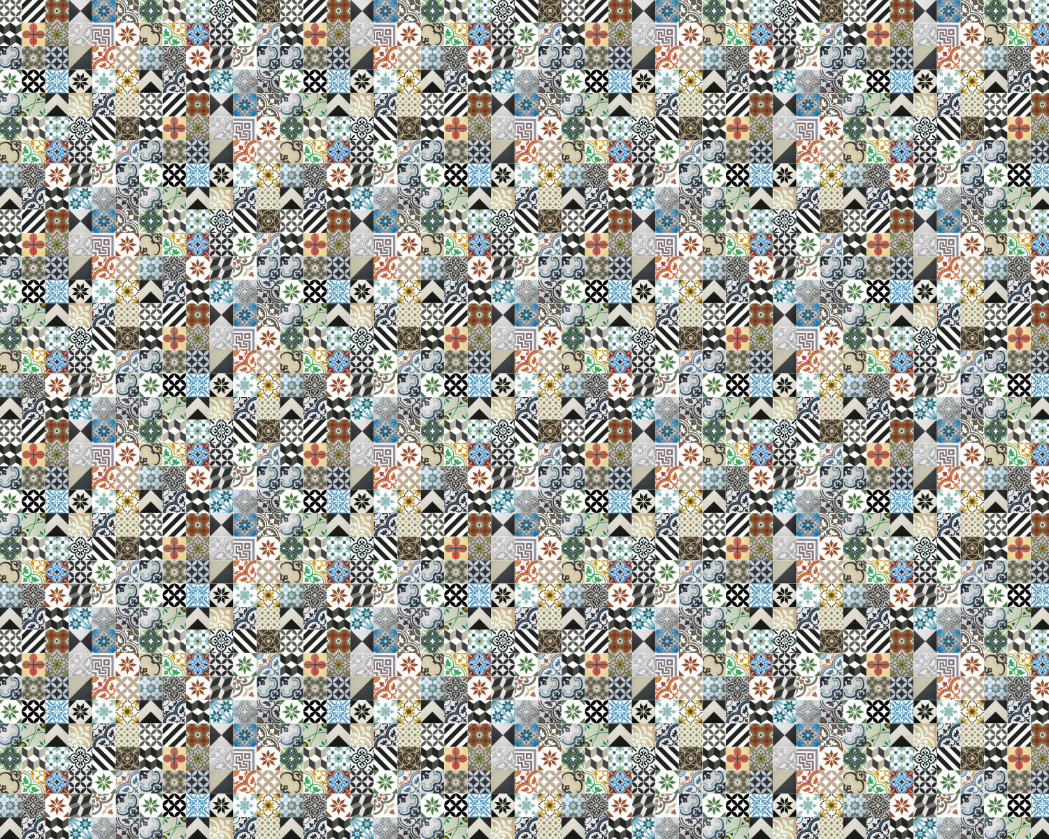 Toilettenrückwand Patchwork