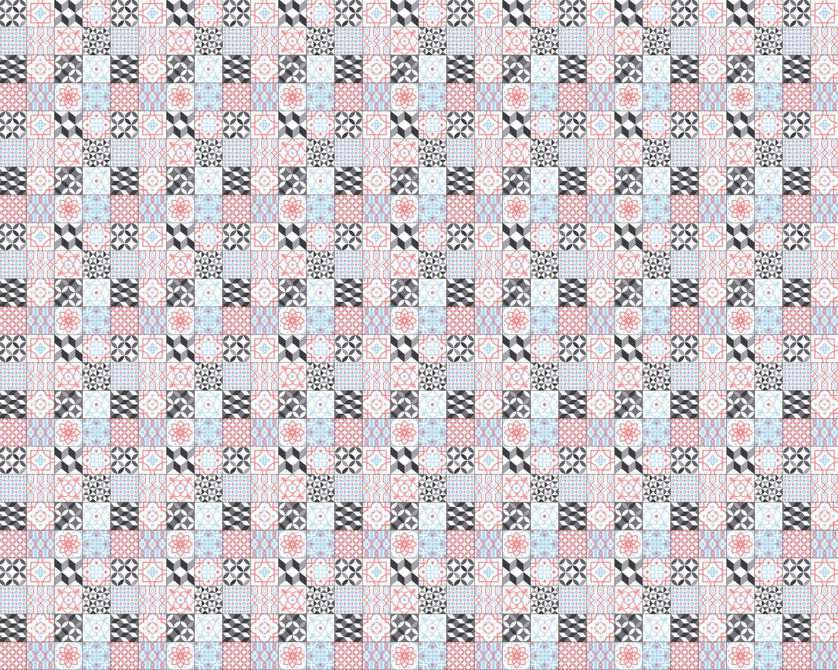 Toilettenrückwand Patchwork
