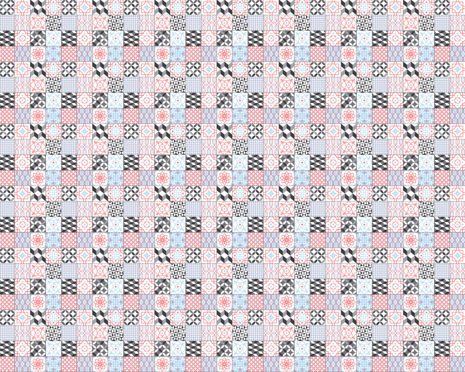 Toilettenrückwand Patchwork