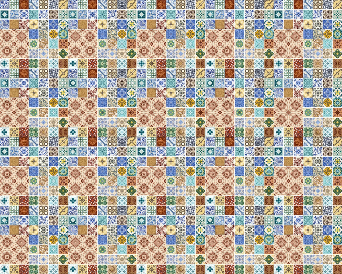 Toilettenrückwand Patchwork