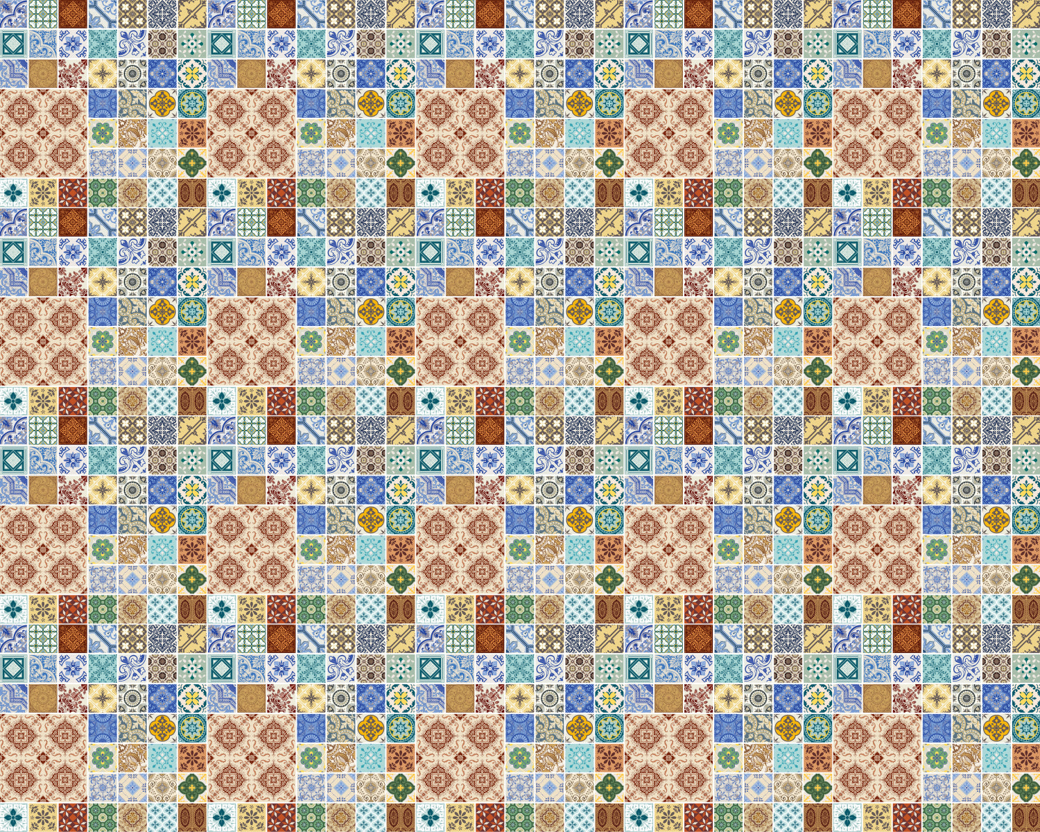 Toilettenrückwand Patchwork
