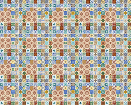 Toilettenrückwand Patchwork