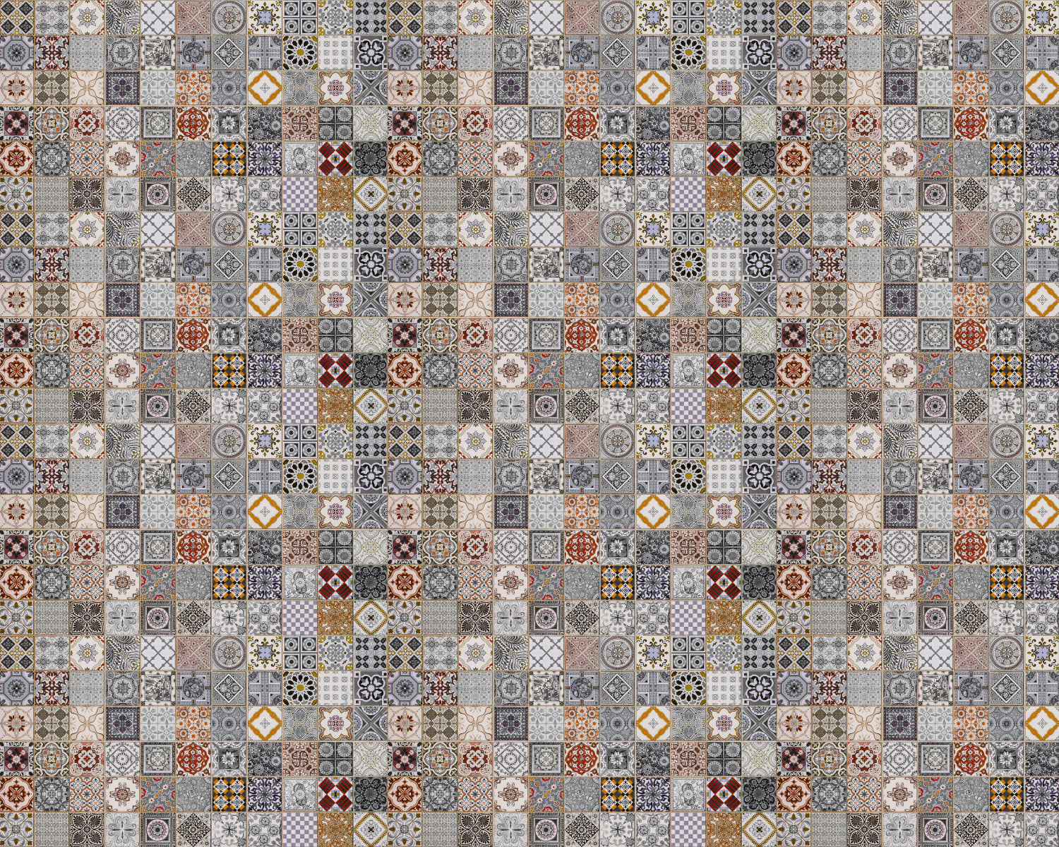 Toilettenrückwand Patchwork