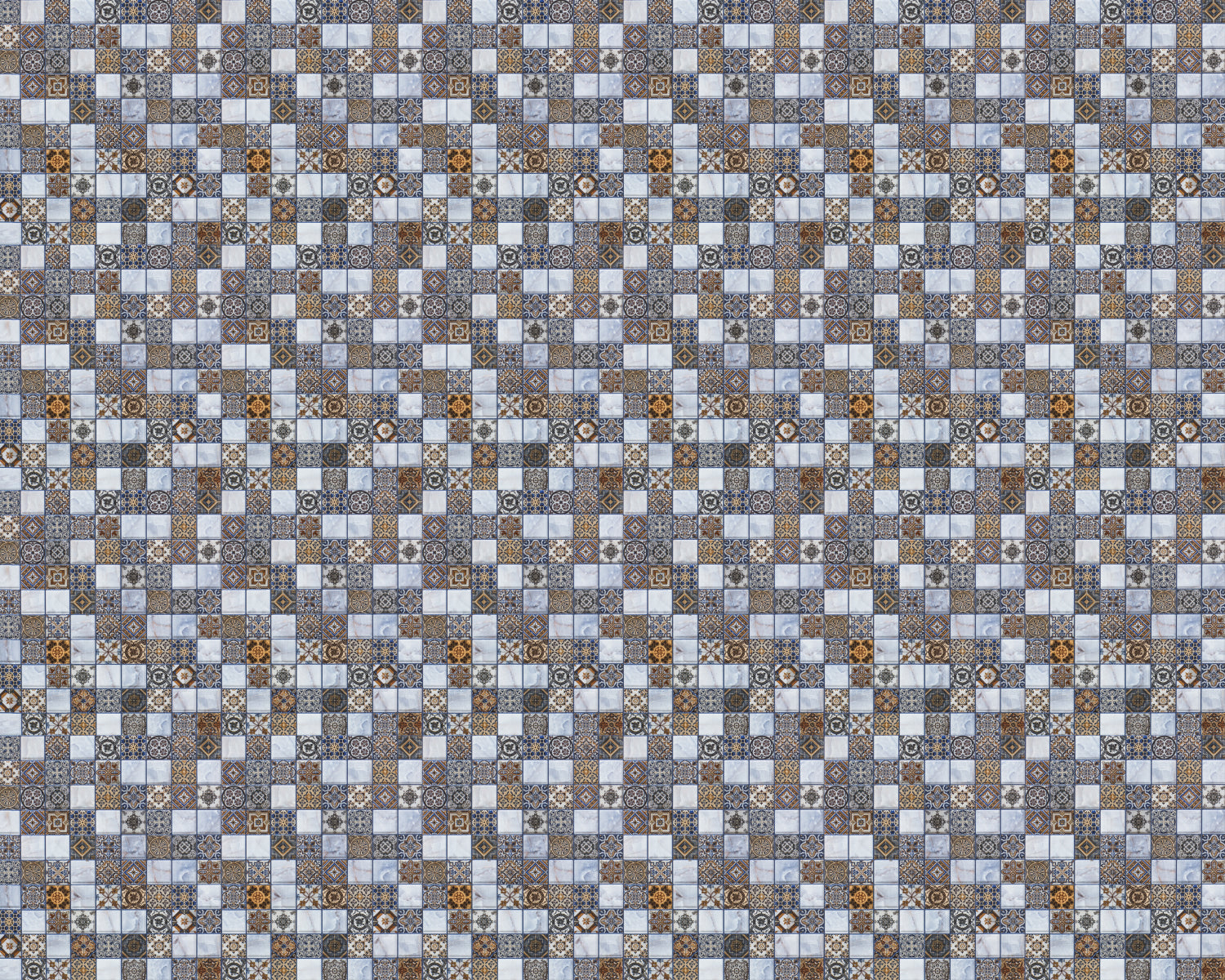 Toilettenrückwand Patchwork