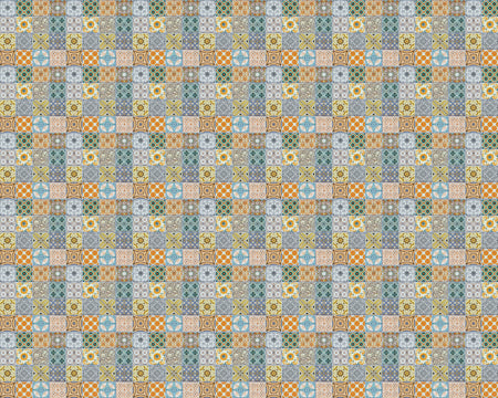 Toilettenrückwand Patchwork