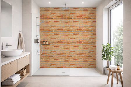 Toilettenrückwand Steinoptik