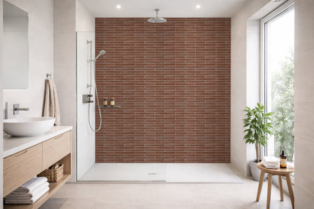 Toilettenrückwand Steinoptik