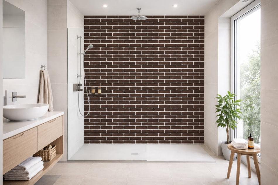 Toilettenrückwand Steinoptik