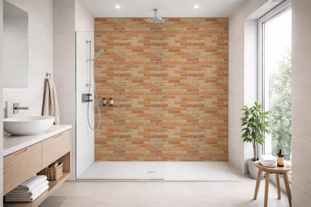 Toilettenrückwand Steinoptik