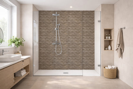 Toilettenrückwand Steinoptik
