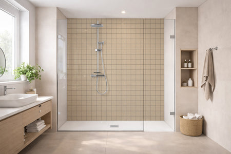 Toilettenrückwand Steinoptik