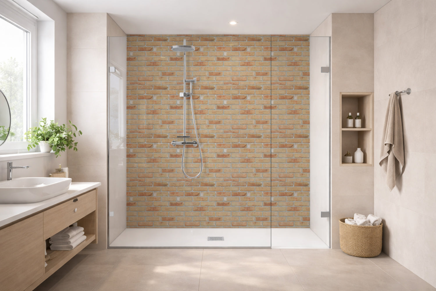 Toilettenrückwand Steinoptik