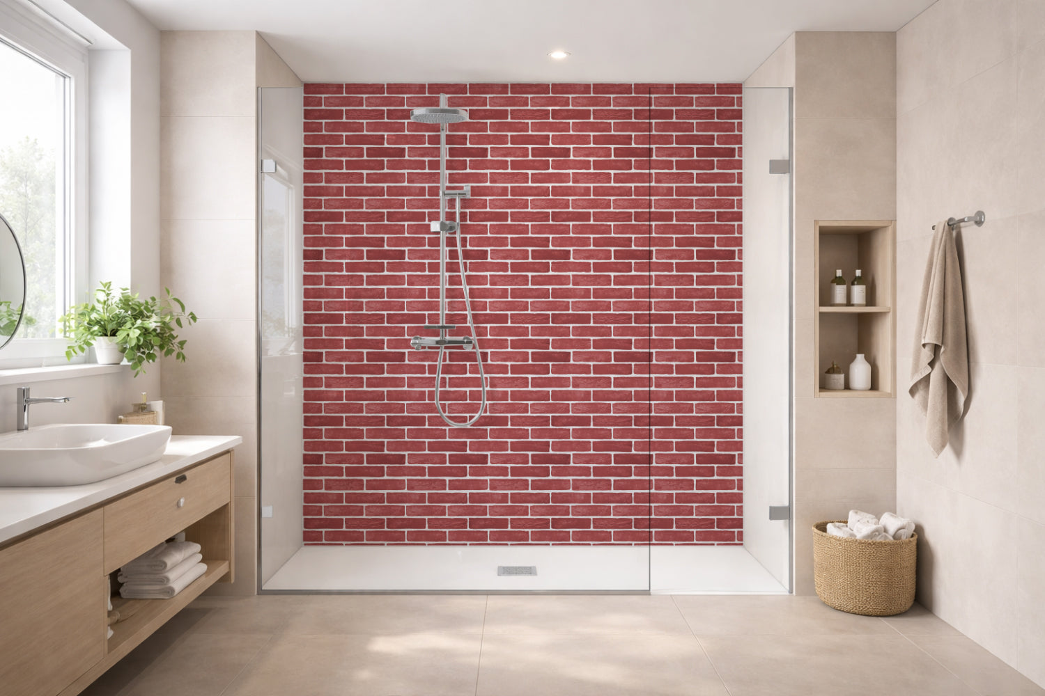 Toilettenrückwand Steinoptik