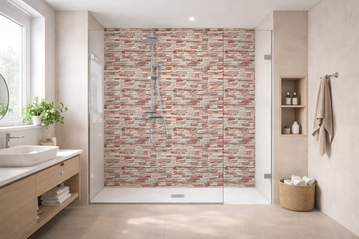 Toilettenrückwand Steinoptik