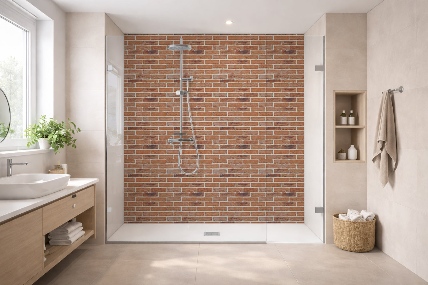 Toilettenrückwand Steinoptik