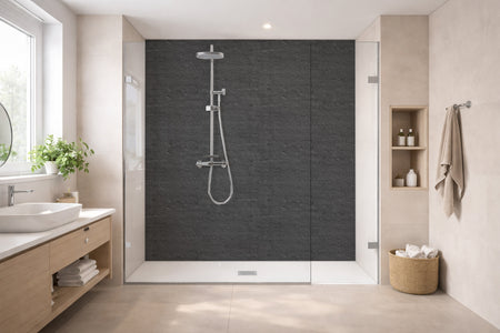 Toilettenrückwand Steinoptik
