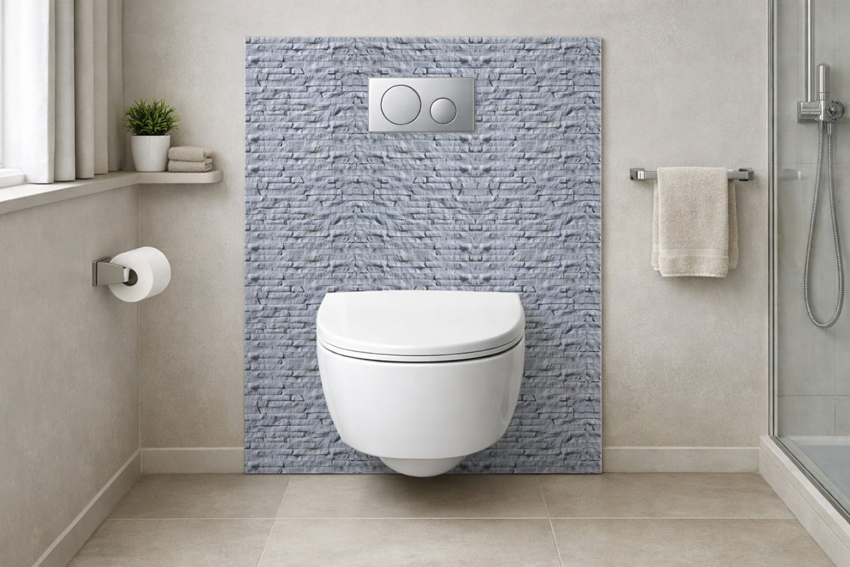 Toilettenrückwand Steinoptik