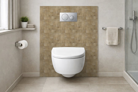 Toilettenrückwand Steinoptik