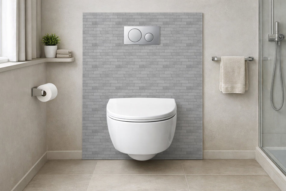 Toilettenrückwand Steinoptik