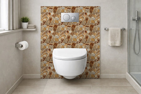 Toilettenrückwand Steinoptik