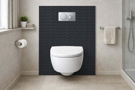 Toilettenrückwand Steinoptik