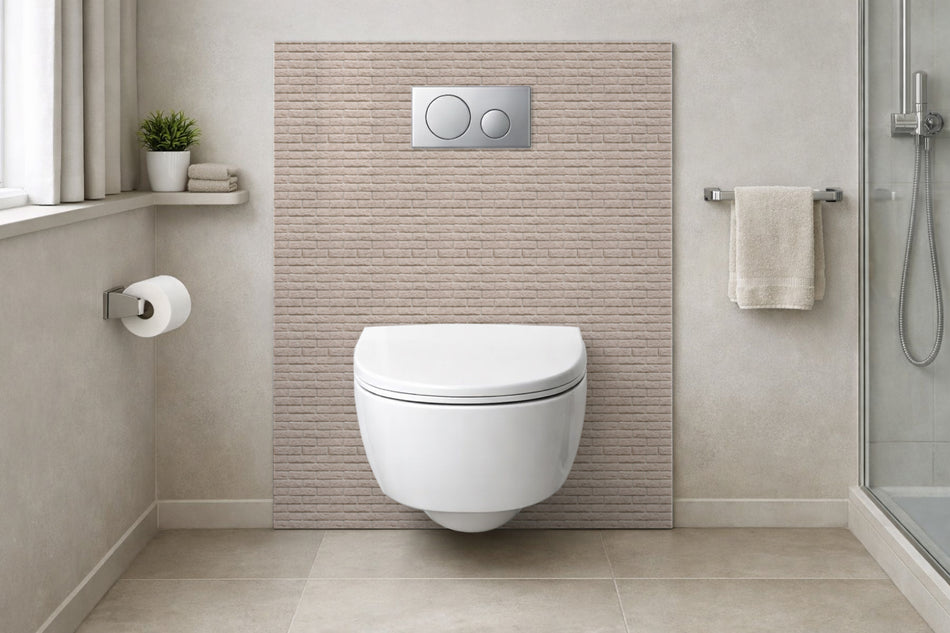 Toilettenrückwand Steinoptik