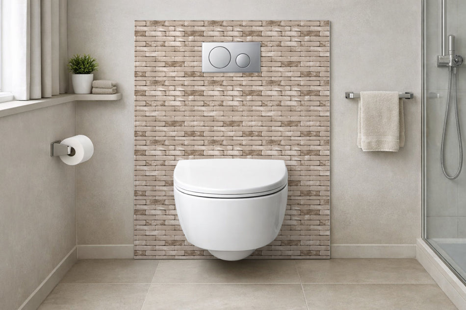 Toilettenrückwand Steinoptik