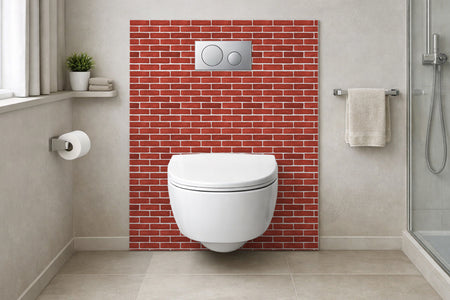 Toilettenrückwand Steinoptik