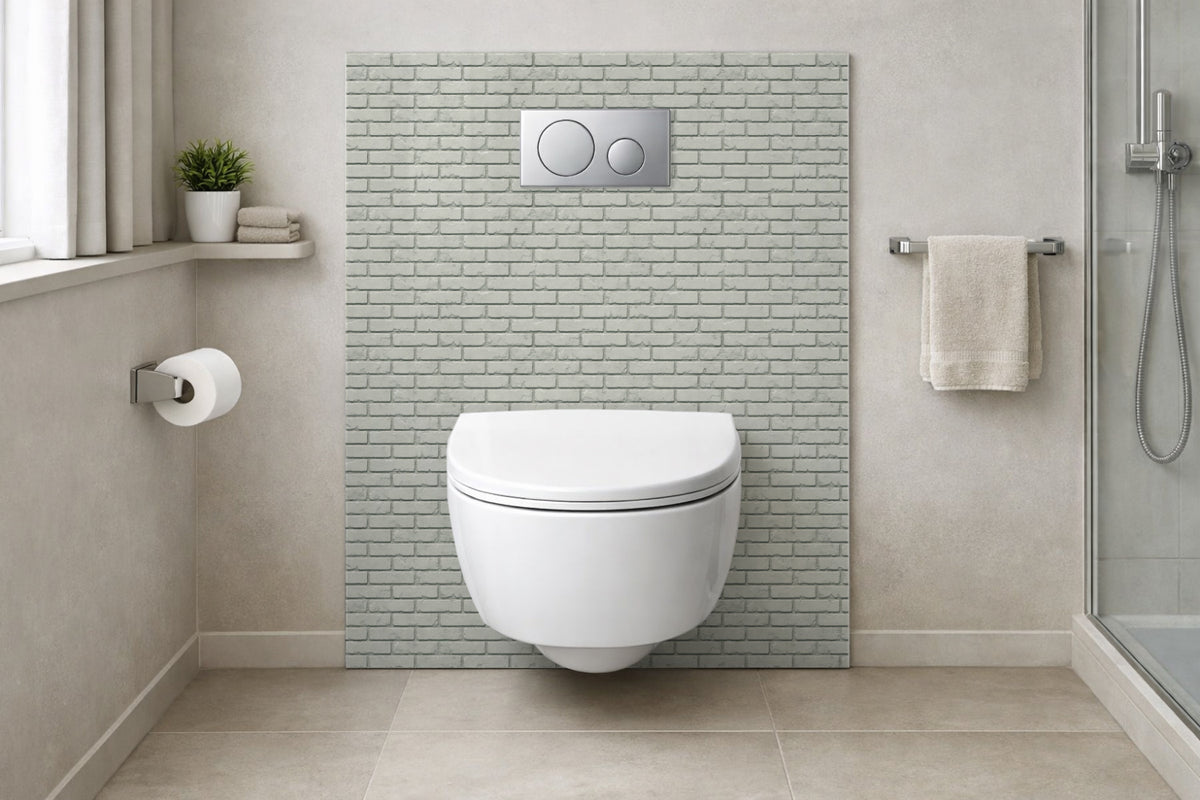 Toilettenrückwand Steinoptik