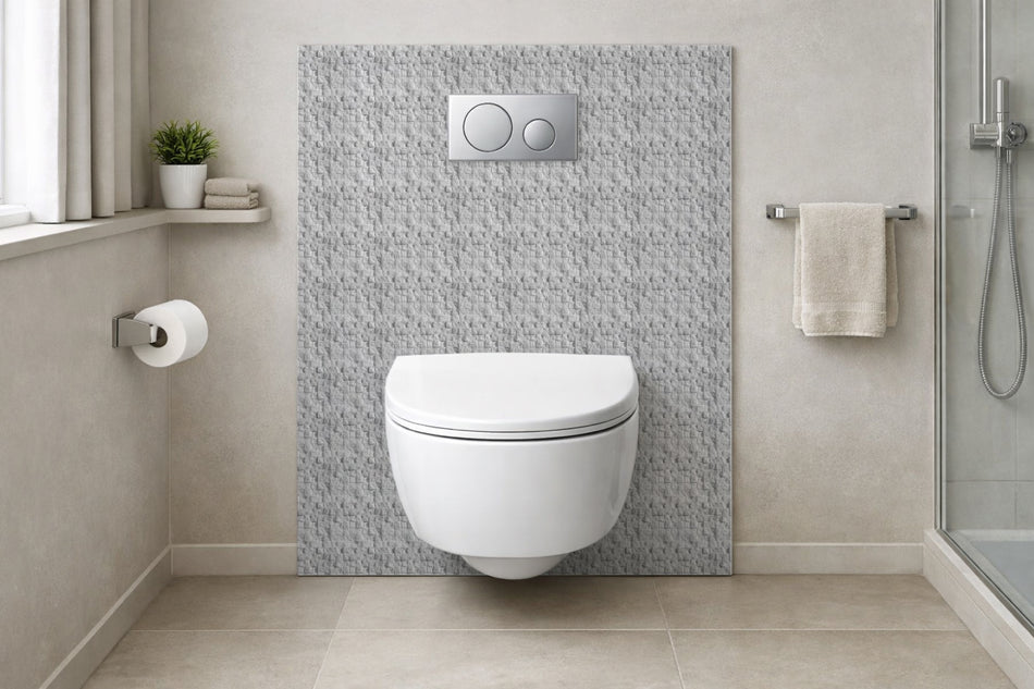 Toilettenrückwand Steinoptik