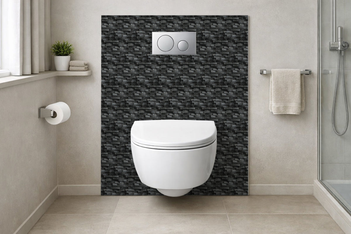 Toilettenrückwand Steinoptik