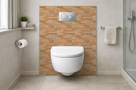Toilettenrückwand Steinoptik
