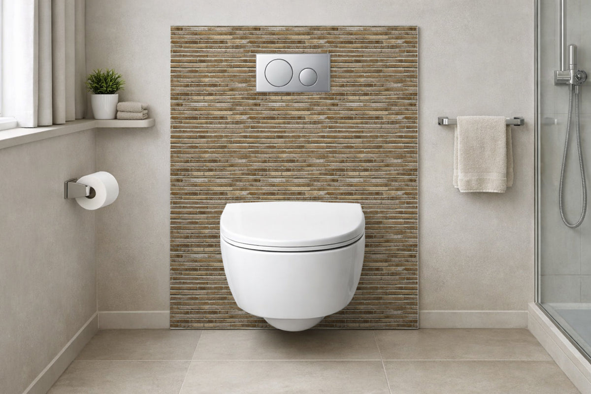 Toilettenrückwand Steinoptik