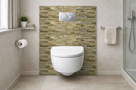 Toilettenrückwand Steinoptik