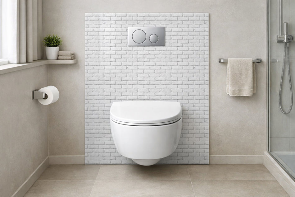 Toilettenrückwand Steinoptik