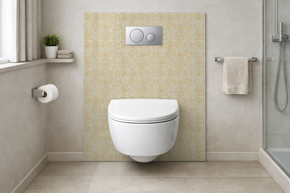 Toilettenrückwand Steinoptik