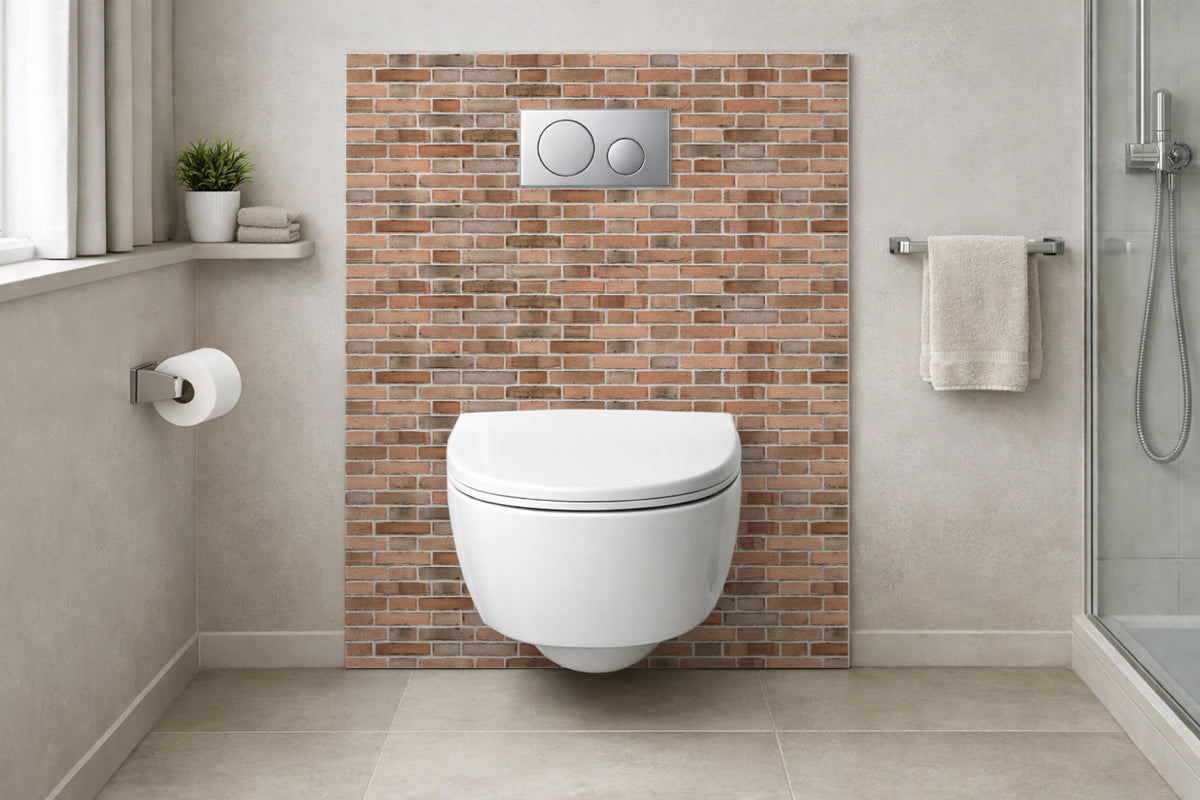 Toilettenrückwand Steinoptik