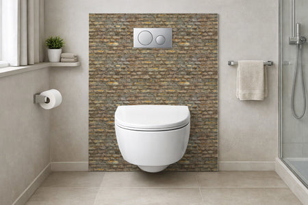 Toilettenrückwand Steinoptik