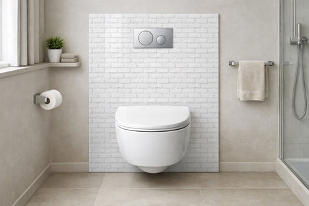 Toilettenrückwand Steinoptik