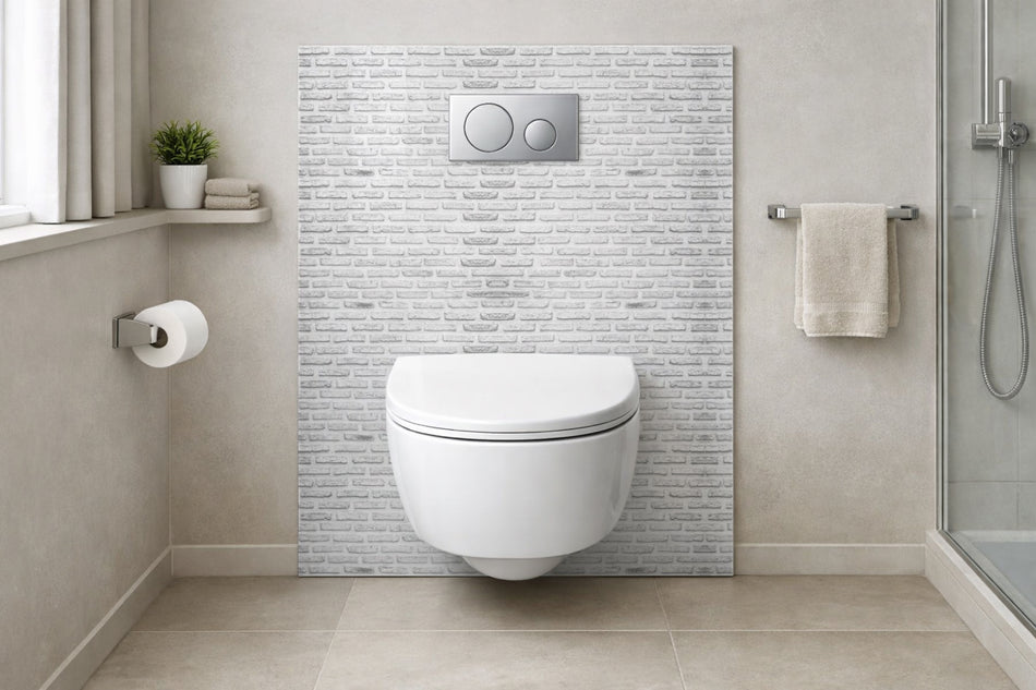 Toilettenrückwand Steinoptik