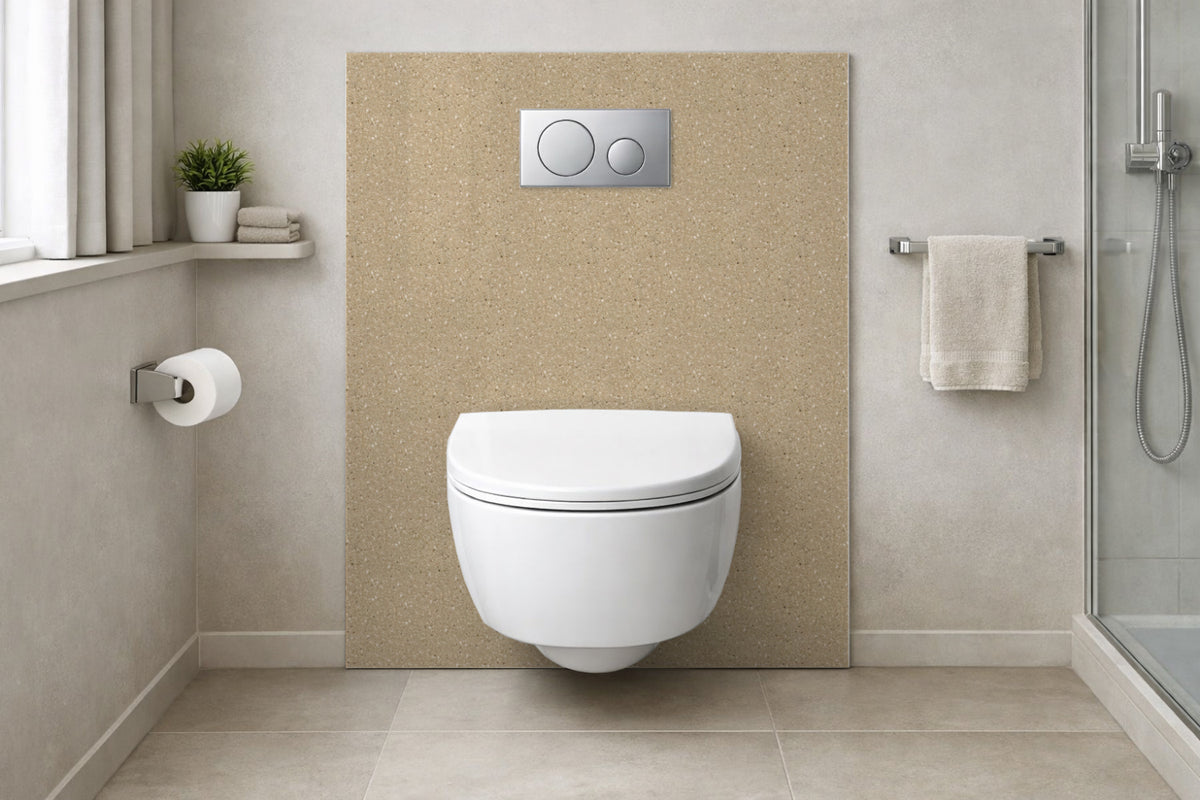 Toilettenrückwand Steinoptik