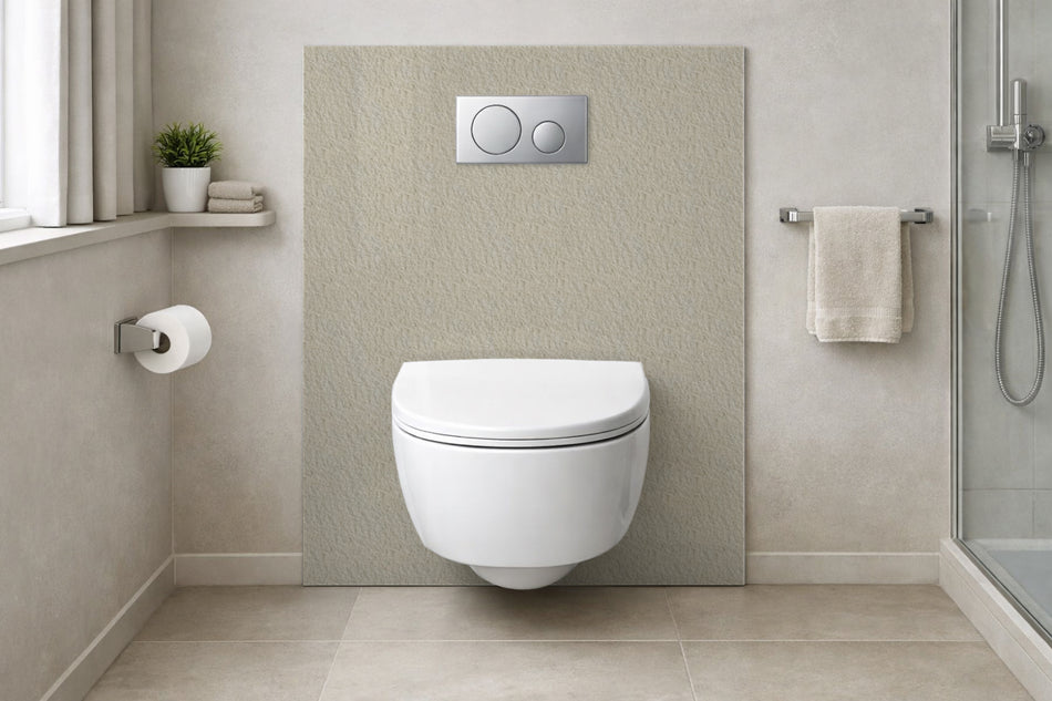Toilettenrückwand Steinoptik