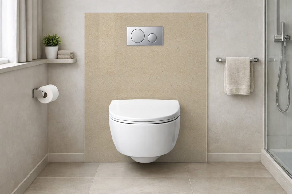 Toilettenrückwand Steinoptik