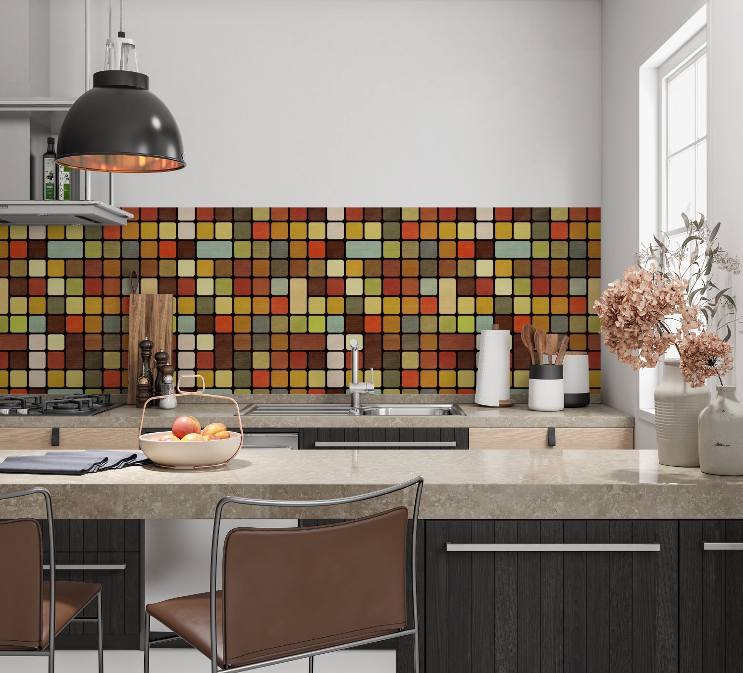 Spritzschutz Küche Fliesenoptik